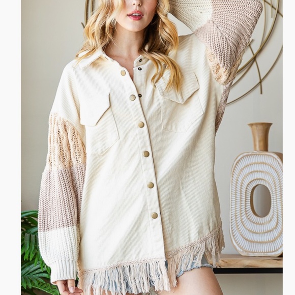 💪Oli and Hali “ Macy “ Oli & Hali Corduroy Sweater Jacket Shirt Relax Fit  SR2 - Picture 2 of 9